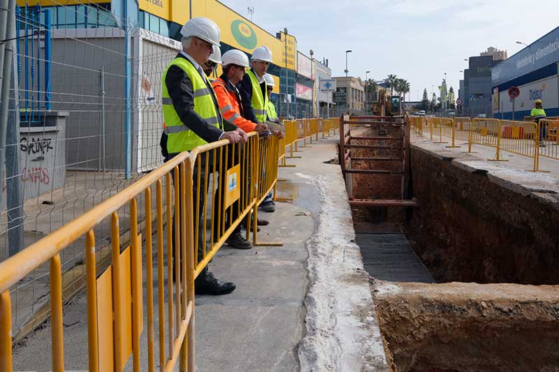 Soler da por concluidos los problemas de pluviales en Cortes Valencianas con la obra que actualmente se acomete