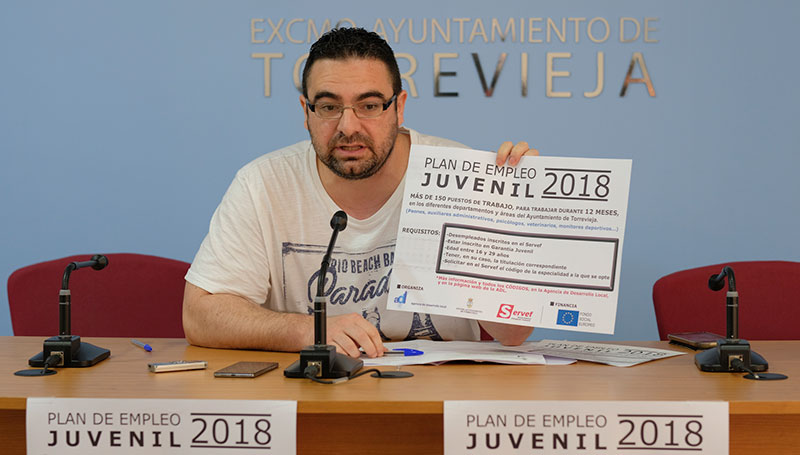El Ayuntamiento de Torrevieja  oferta 153 empleos a través de un nuevo Plan de Empleo Juvenil