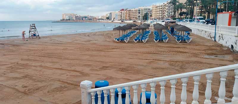 Los daños provocados en las  playas se reparan en tiempo récord