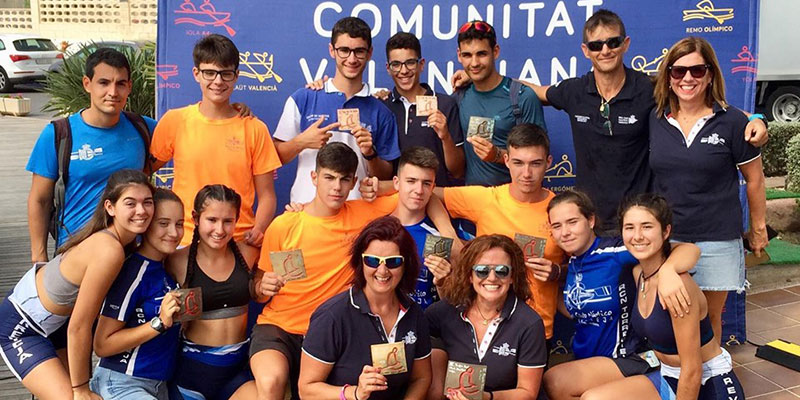 Siete medallas para el RCNT en la II Regata Liga Remo de Mar en Calpe