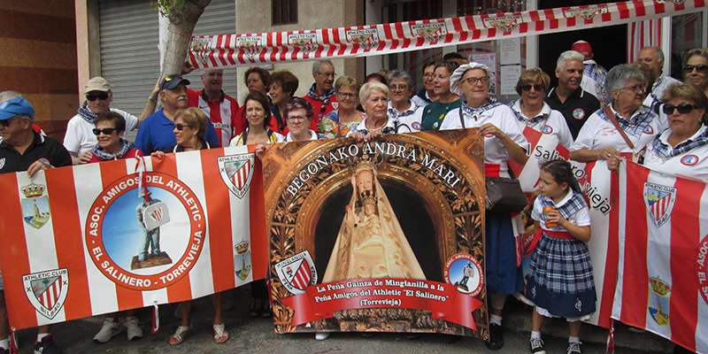 La peña del Athlétic festejó la Virgen de Begoña