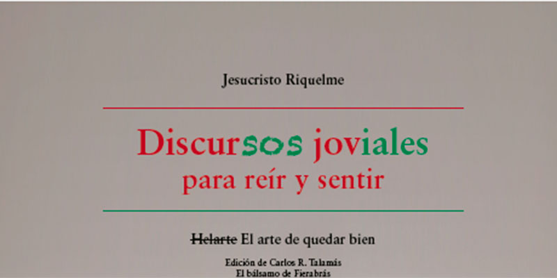 Jesucristo Riquelme presentará su nuevo libro