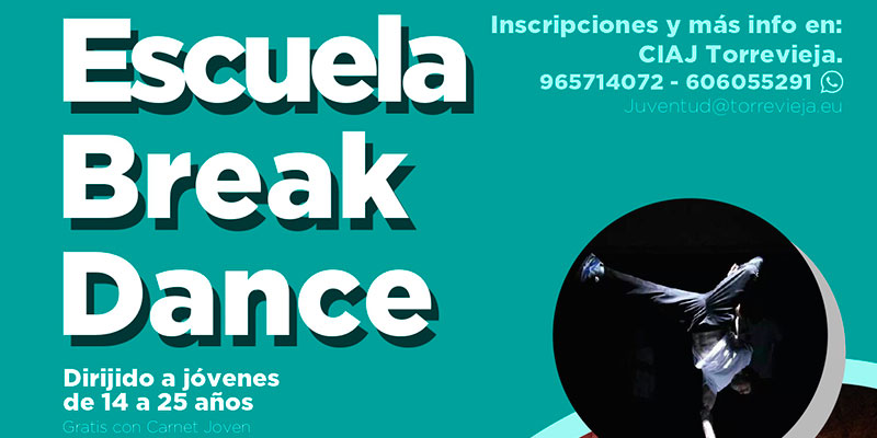 Juventud organiza una novedosa “Escuela de Break Dance” gratuita para jóvenes
