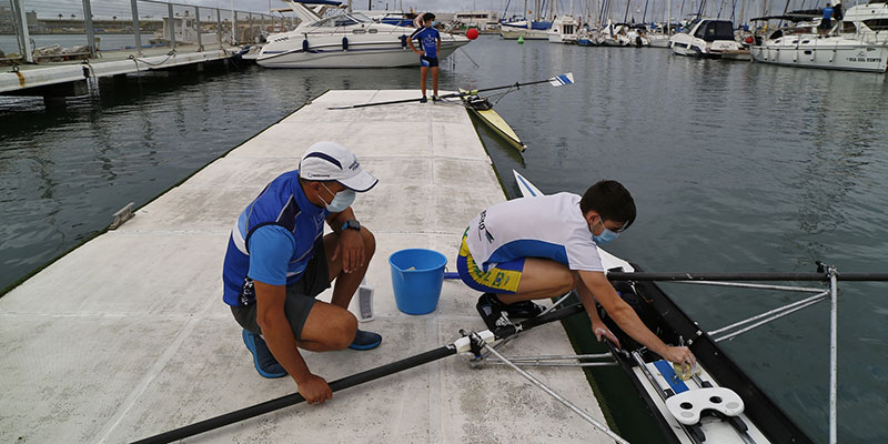 La Escuela Municipal de Remo  -Equipo de Regata RCNT retoma  sus entrenamientos