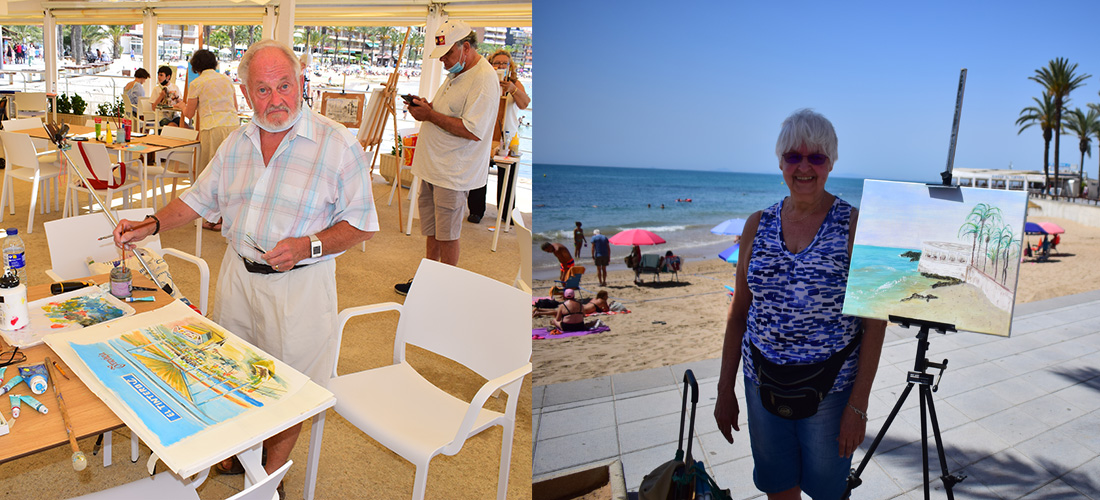 Gran ambiente en el certamen de pintura rápida ‘Kiosco-barco’