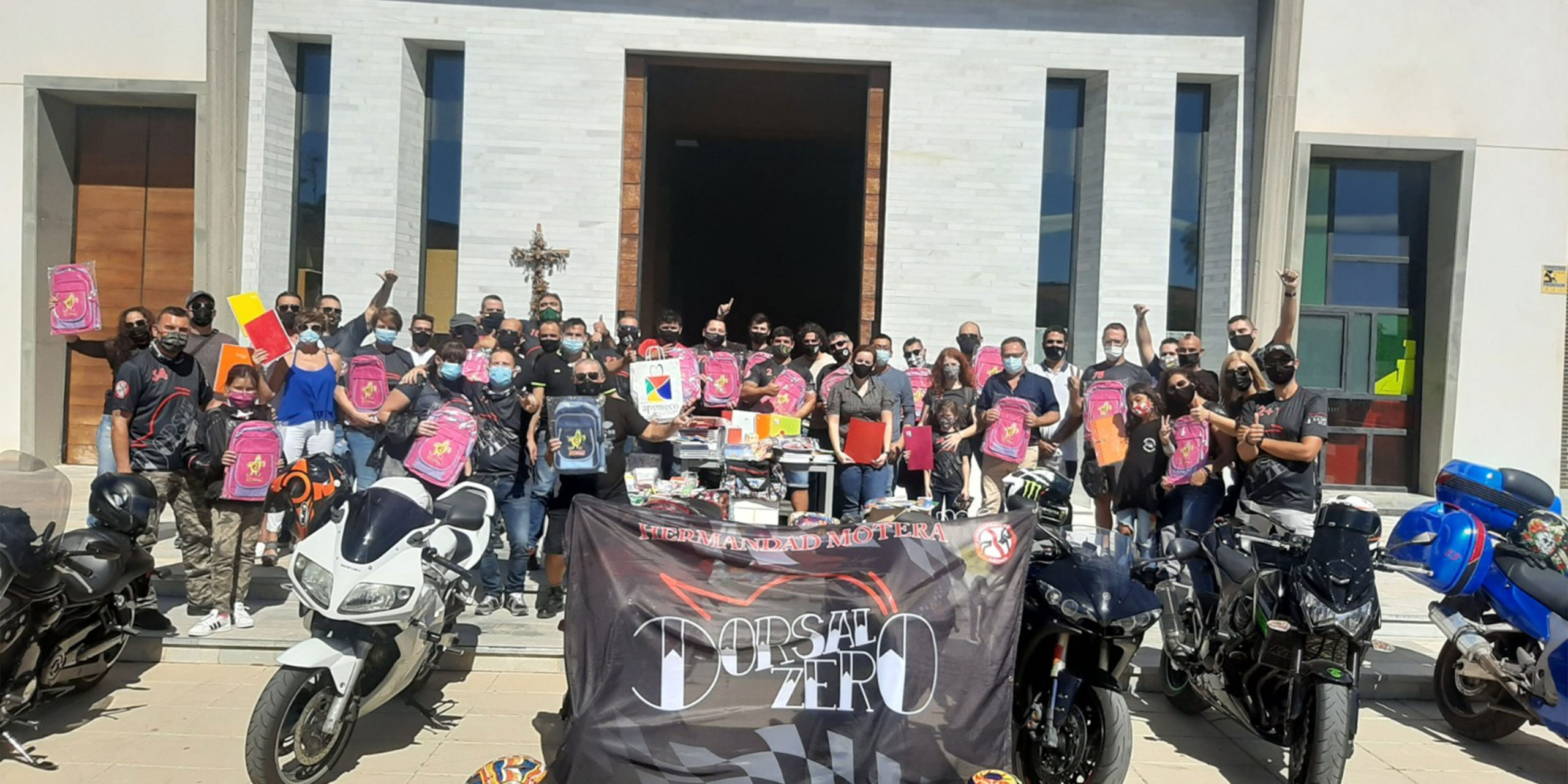 Una gran caravana solidaria motera  recorrió la ciudad