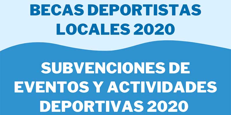 Abierto el plazo de solicitudes  de subvenciones para eventos deportivos y para becas  a deportistas locales de 2020
