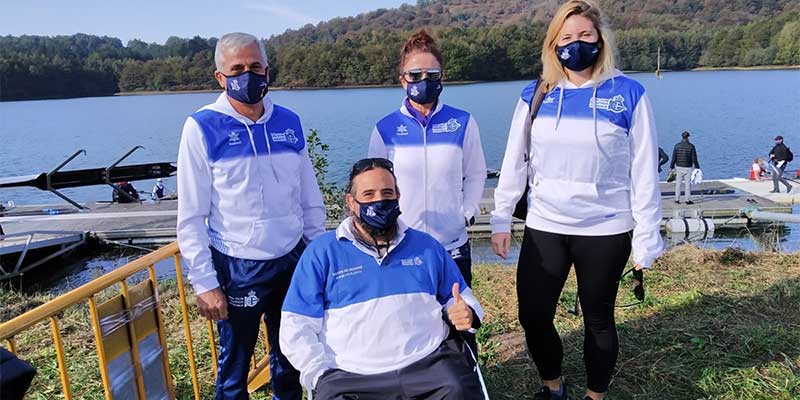 Cristina González y Pablo Carrasco,  cuarta y sexto en el Campeonato de España de Remo Veteranos y Adaptado en Vitoria