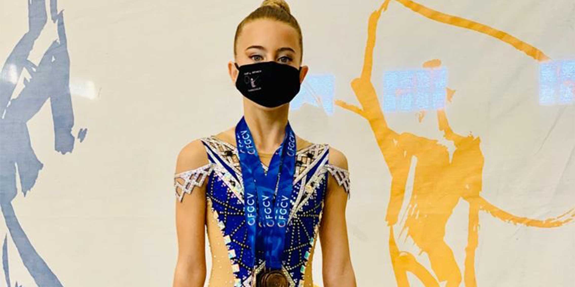 Cristina Cincilei,  del Club Rítmica,  tercer puesto  provincial alevín