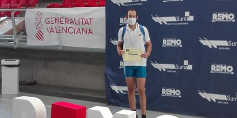 Plata para Juan  Luis Moraes en  el Campeonato Autonómico de Remoergómetro