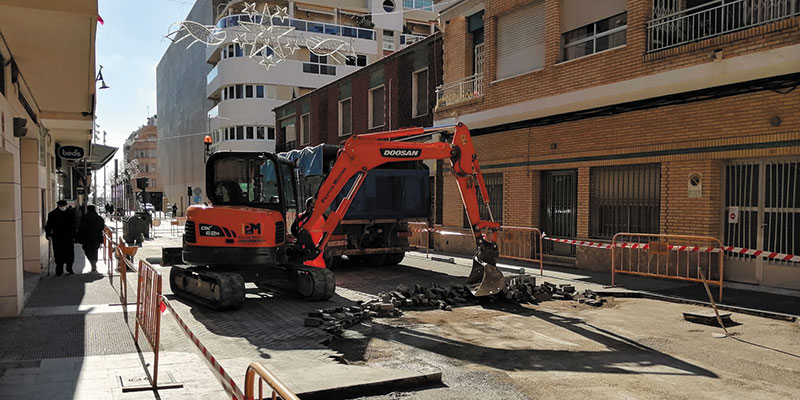 Obras de rehabilitación de las calles de alrededor de la Plaza de la Constitución