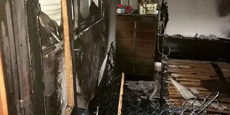 Incendio en un bungalow de la Torreta