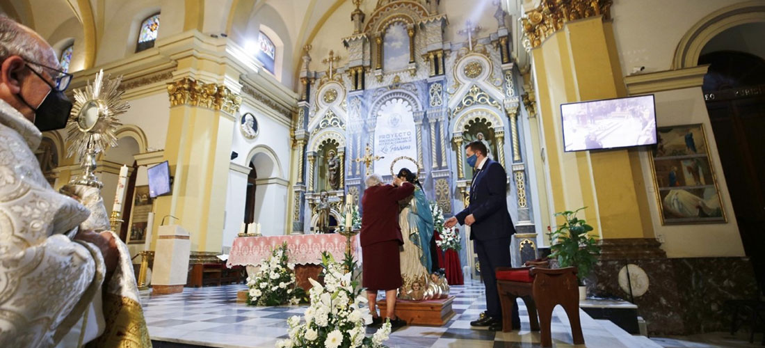 El encuentro en el interior de la Iglesia de la Inmaculada puso el broche final a la Semana Santa