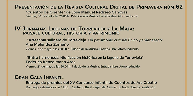 Nueva programación Cultural Ars Creatio