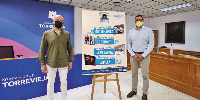 Presentada la segunda edición del Festival “Música & Sal”, en el que actuarán el Dúo Dinámico, Sidonie, La Pegatina y Camela