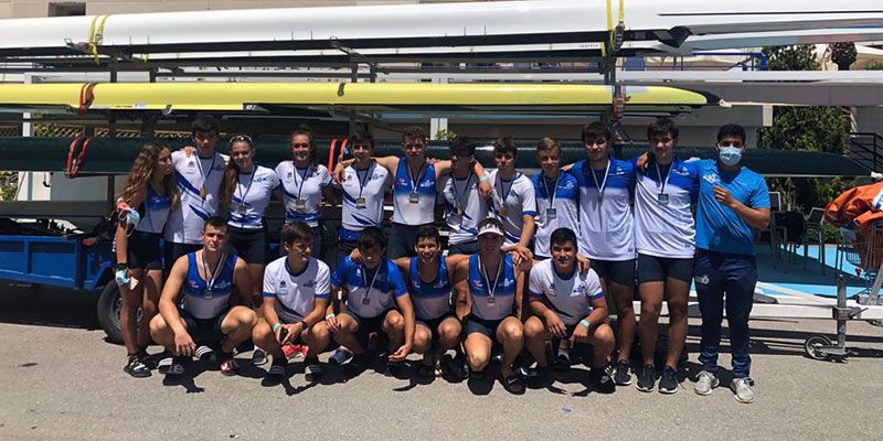 Cinco oros y tres platas para el RCNT en el Autonómico de Remo Olímpico