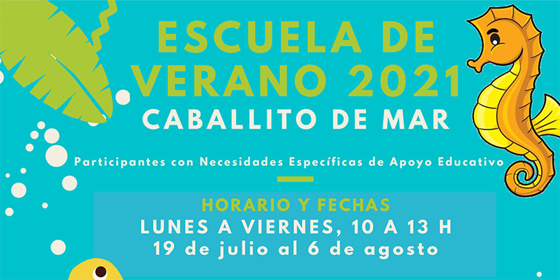 Abierto el plazo de solicitud para la  Escuela de Verano “Caballito de Mar”