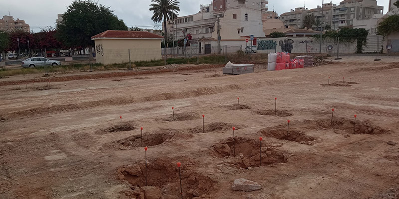 Comienza la construcción de un parque  de calistenia en la zona de Nueva Torrevieja
