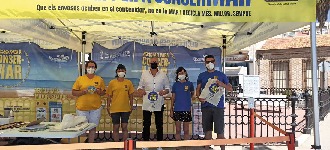 Campaña para fomentar la recogida  de residuos de envases en las playas