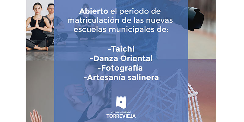 VA3238-escuelas Además, el Instituto Municipal de Cultura ha creado para este curso la nueva escuela de Artesanía Salinera