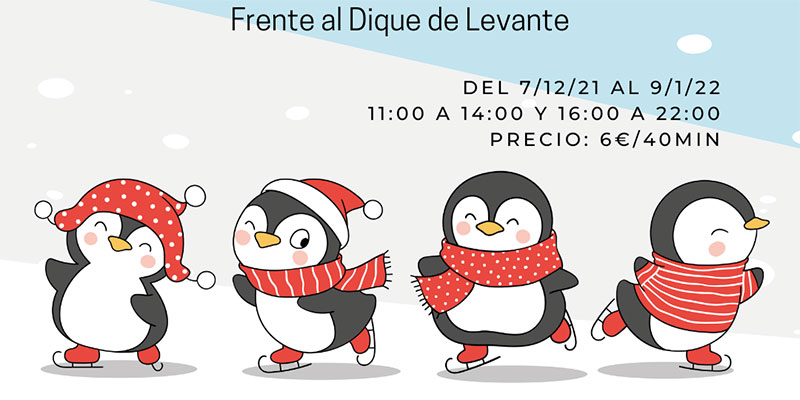 Abre al público la pista de hielo natural para patinaje en el recinto portuario