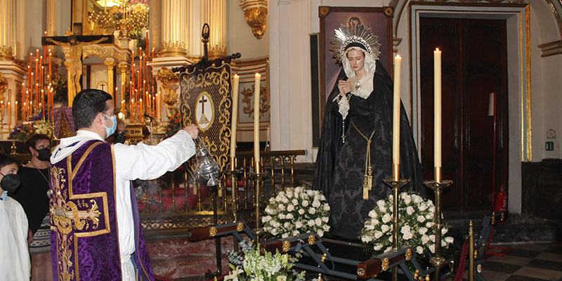 Bendecida la imagen de María Santísima de la amargura del escultor Victor García Villalgordo para la Semana Santa de Orihuela