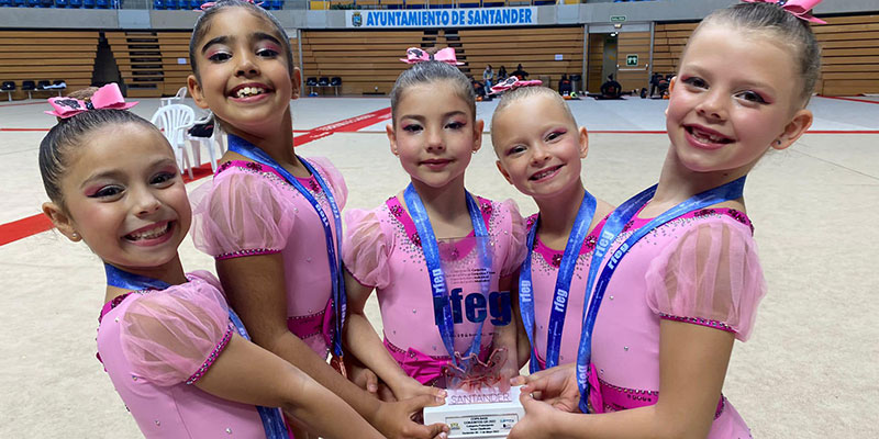 Las prebenjamines del Club Rítmica, terceras de España