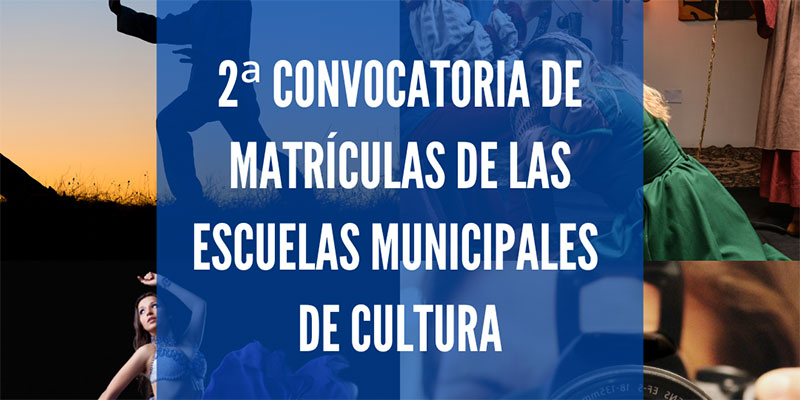 Del 5 al 9 de septiembre se abre la segunda convocatoria de matrícula de las escuelas municipales de cultura