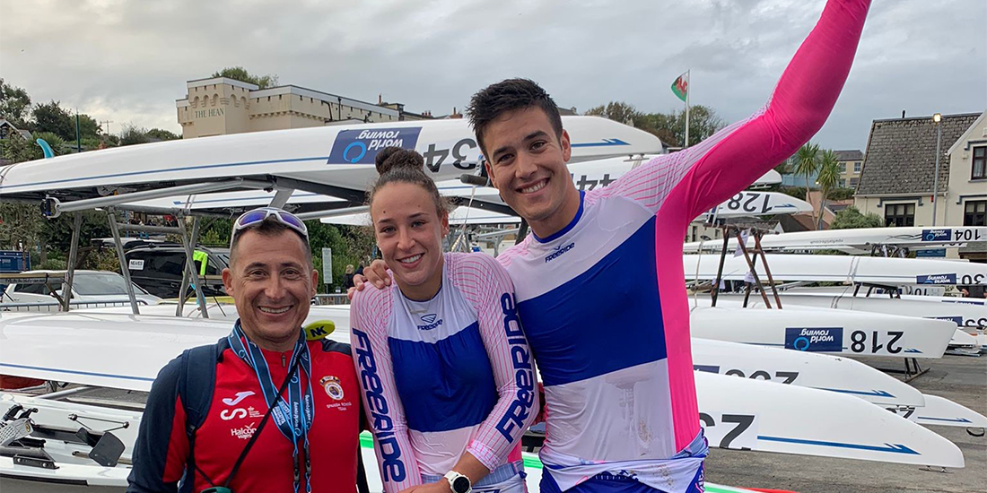 3085-ANDER Ander Martín y Esther Briz revalidan el oro en el Mundial de Remo de Mar