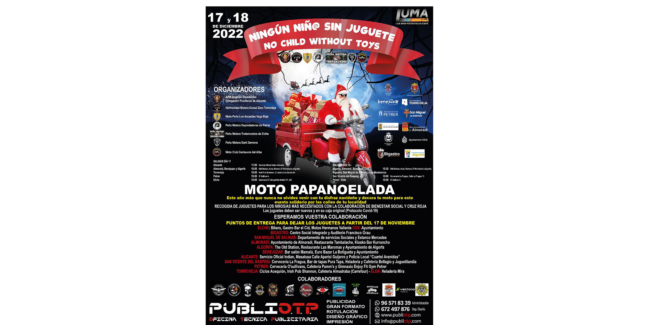 Presentada la III Moto Papanoelada ‘Ningún niño sin juguete”