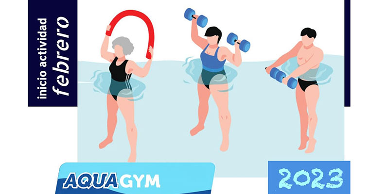Clases dirigidas de aquagym en el Palacio de Deportes