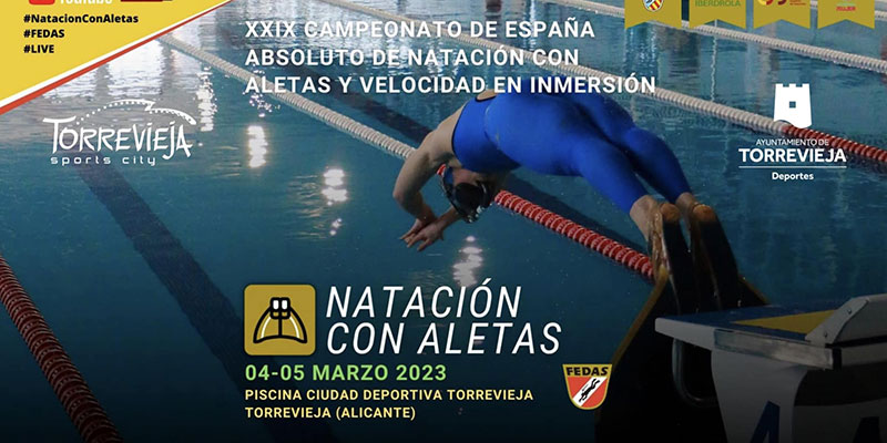Torrevieja acogerá el XXIX Campeonato de España Absoluto de Natación con Aletas