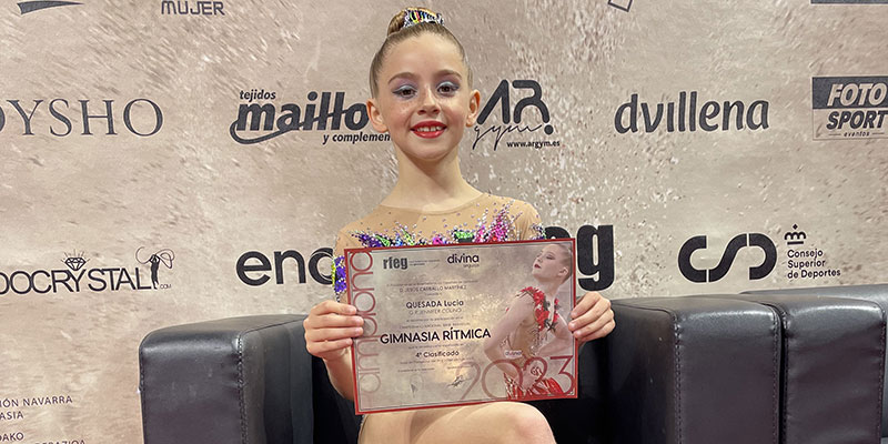 La gimnasta Lucía Quesada Guillén, cuarta de España