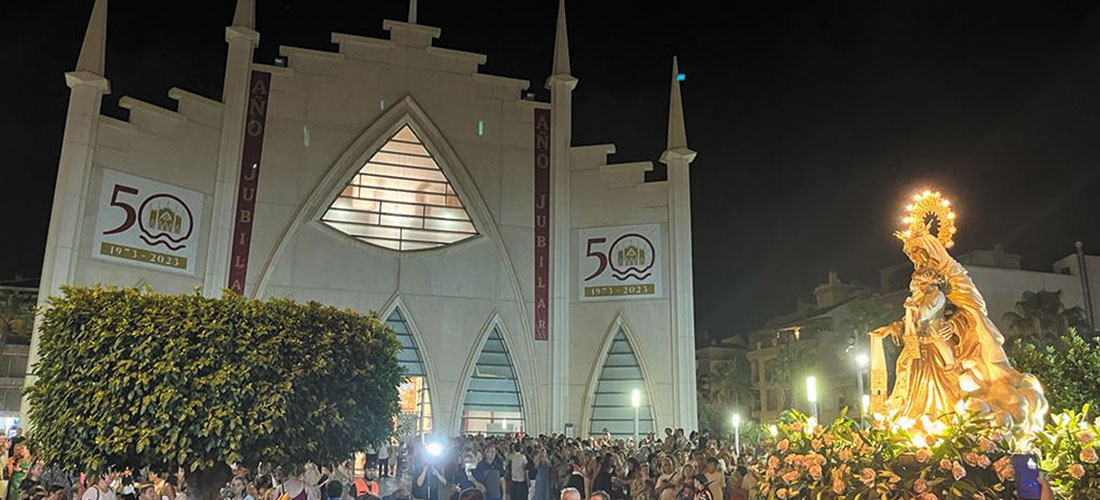 La Virgen del Carmen peregrinó hasta el Sagrado Corazón