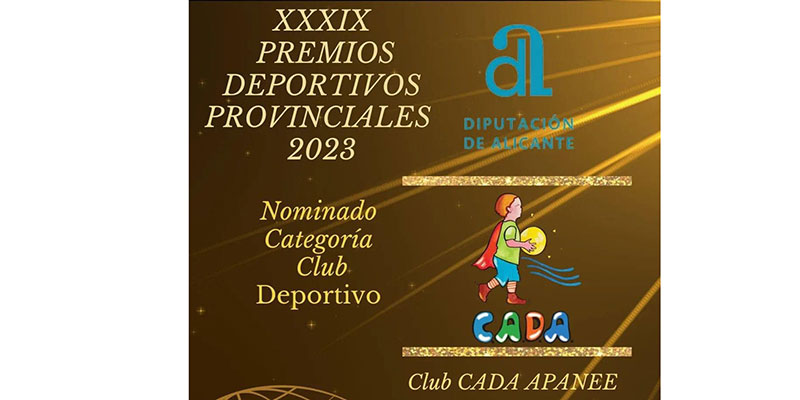 Cinco nominaciones para el Club CADA en los XXXIX Premios Deportivos Provinciales 2023