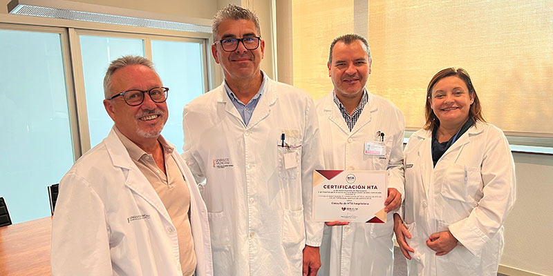 La unidad de Hipertensión Arterial del Hospital de Torrevieja obtiene una certificación de calidad