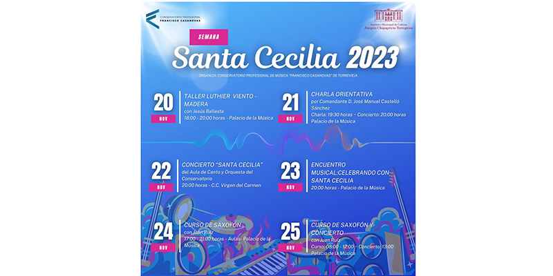 El Conservatorio de Música ‘Francisco Casanovas’ programa sus actos de Santa Cecilia