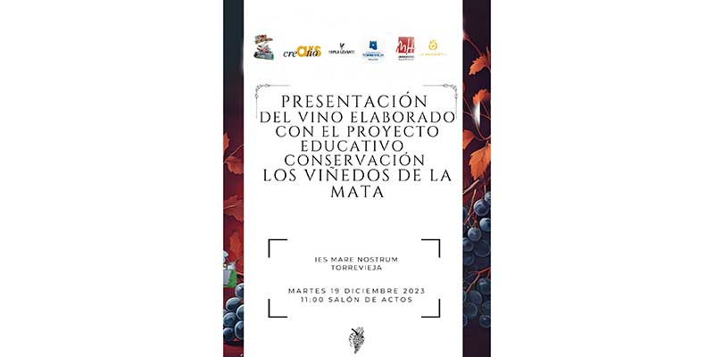 Presentación del vino ‘El Quemao’, del proyecto educativo de conservación de los viñedos de La Mata