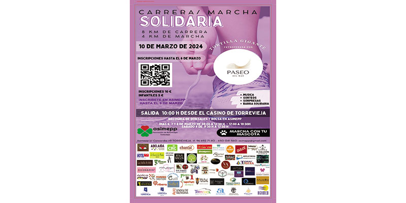 Abiertas las inscripciones de la carrera/marcha solidaria de Asimepp