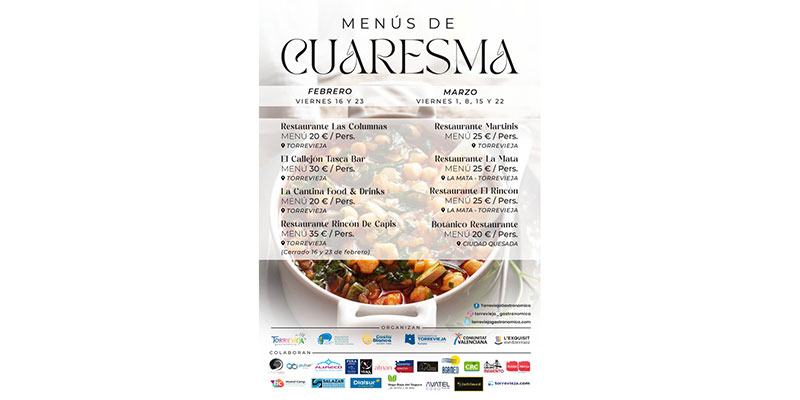 Comienza la temporada de ‘Menús de Cuaresma’ de la Asociación de Hostelería