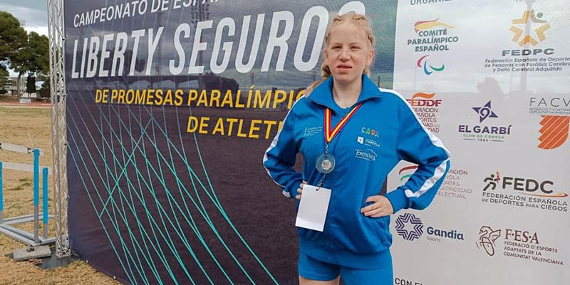 va3355-cada Kesenia LeBedeva, bronce en el Campeonato Nacional Promesas Paralímpicas de Atletismo