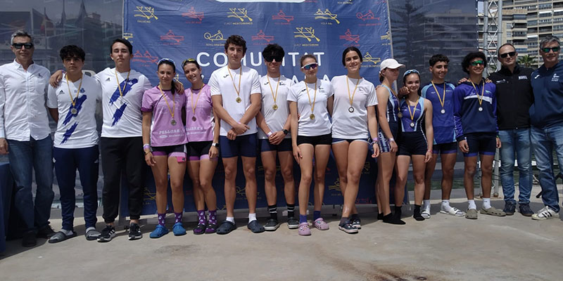 3 oros, 5 platas y 2 bronces en la III Regata de Remo Olímpico en Alicante