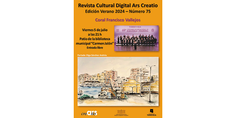 Presentación del número 75 de la revista cultural digital Ars Creatio, correspondiente al verano de 2024