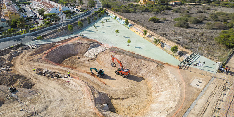 Presentada la ampliación, mejora e integración paisajística del parque inundable de Torreta Florida