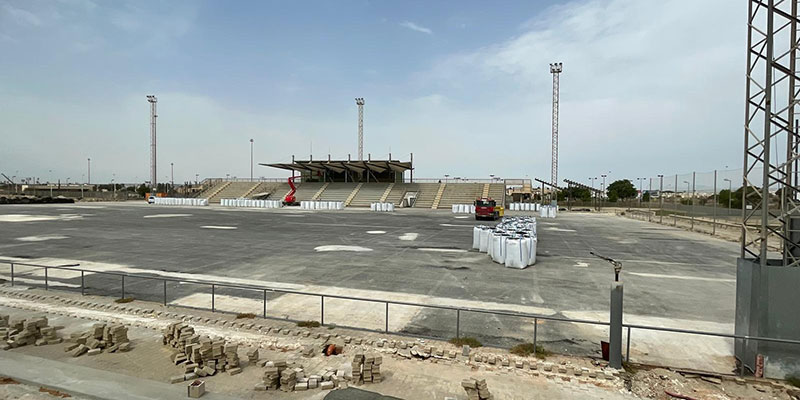 Avanzan los trabajos de renovación integral del campo municipal Nelson Mandela