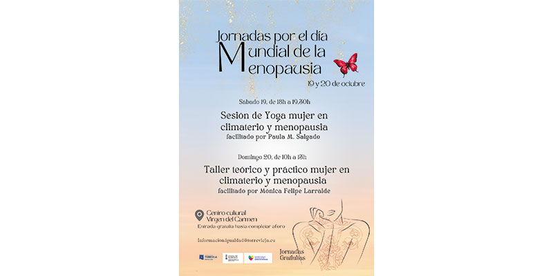 La concejalía de Igualdad organiza unas jornadas por el Día Mundial de la Menopausia, los días 19 y 20 de octubre, en el Centro Cultural Virgen del Carmen