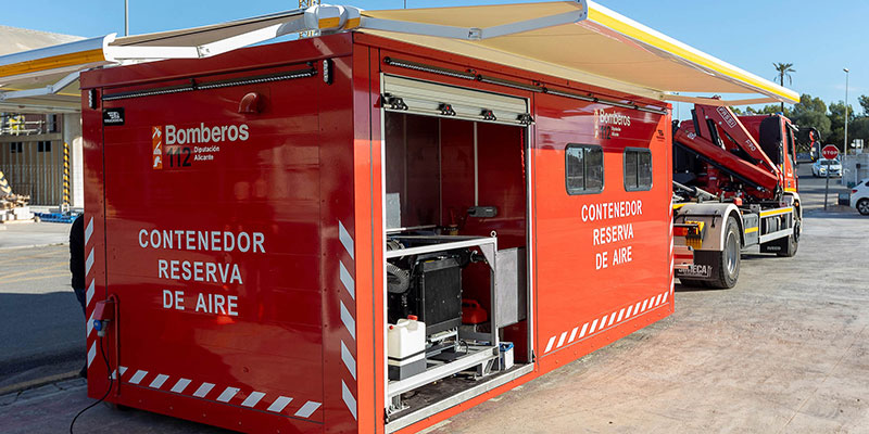 va3385-contenedor-aire Los bomberos de la Diputación refuerzan el parque de Torrevieja con dos nuevas autobombas