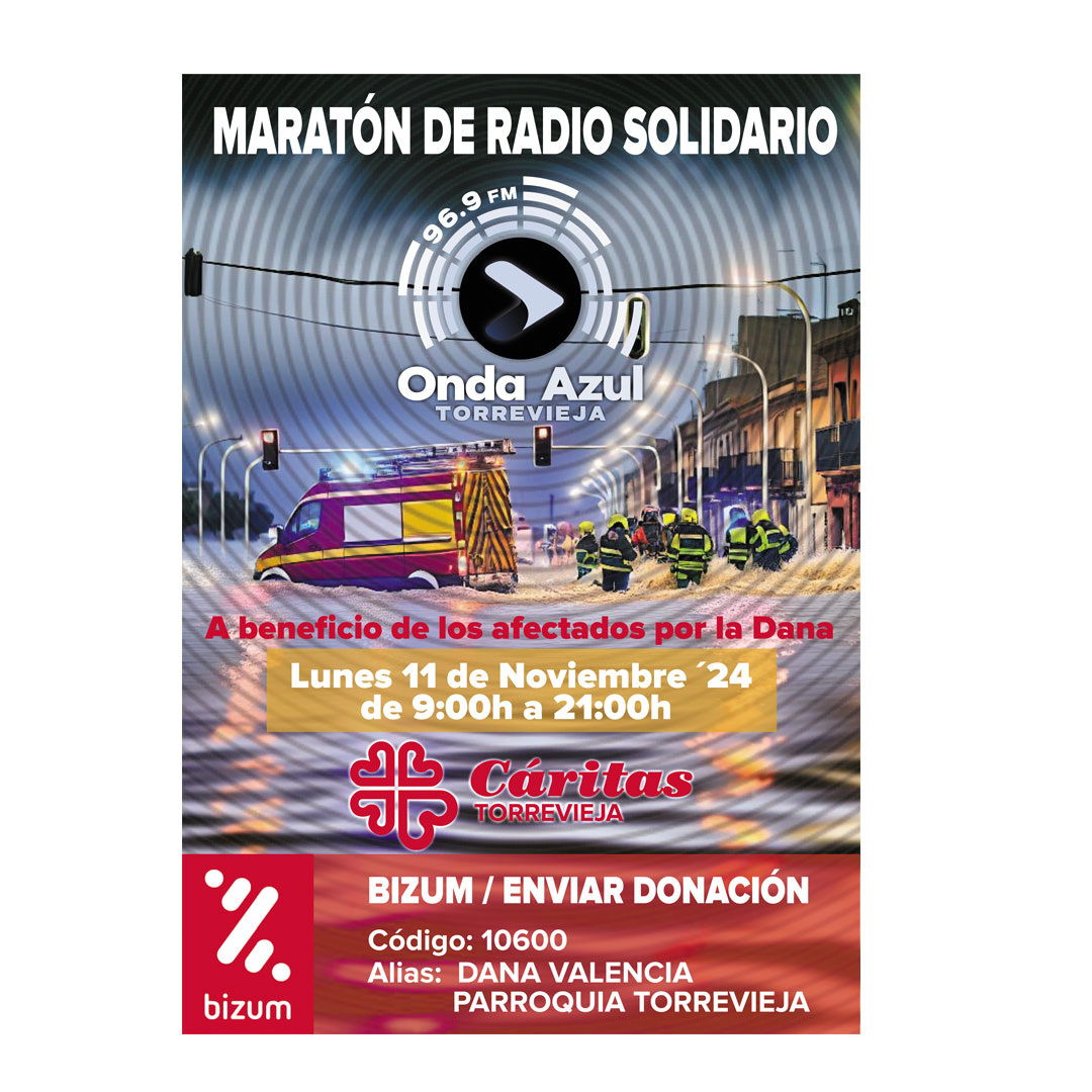 ins Onda Azul realiza este lunes un maratón para los afectados de la DANA