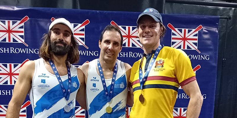 va3393-RCNT2 Oro para Francisco José Pizana Iniesta y plata para José Daniel Martínez López en el British Rowing Indoor Championship