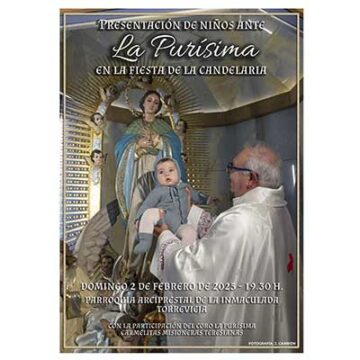  El próximo 2 de febrero se presentan los recién nacidos a La Purísima con motivo de La Candelaria